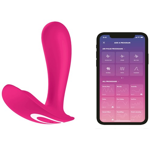 Satisfyer Top Secret App Enabled Wearable Vibrator and phone