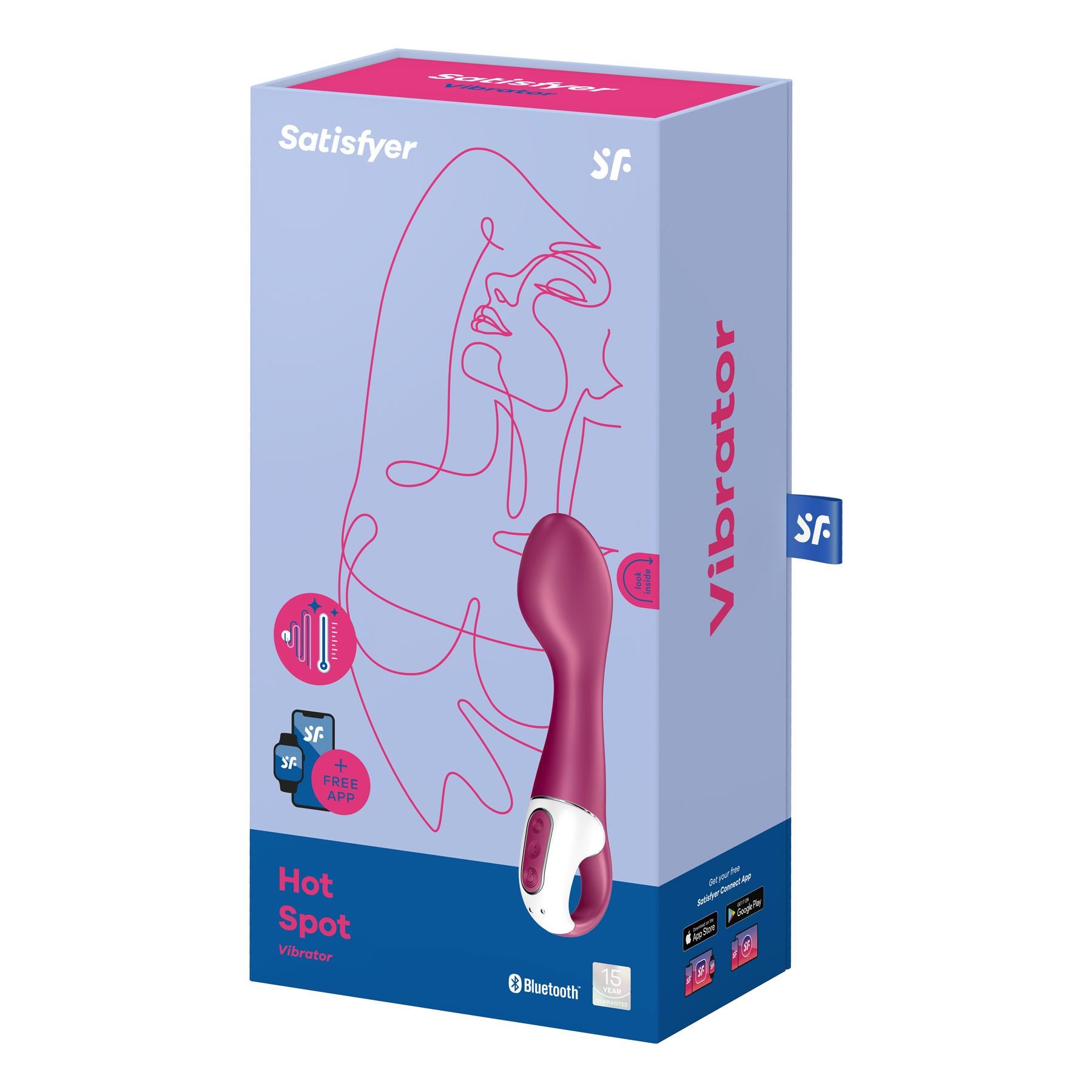 Satisfyer Hot Spot App Enabled Warming G-Spot Vibrator box