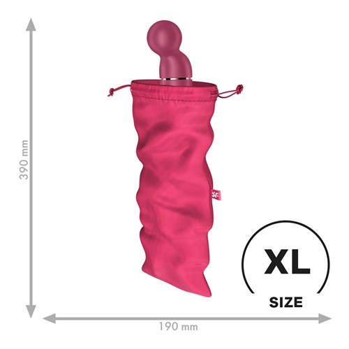 Satisfyer Extra Large Treasure Toy Bag Showing dimensions