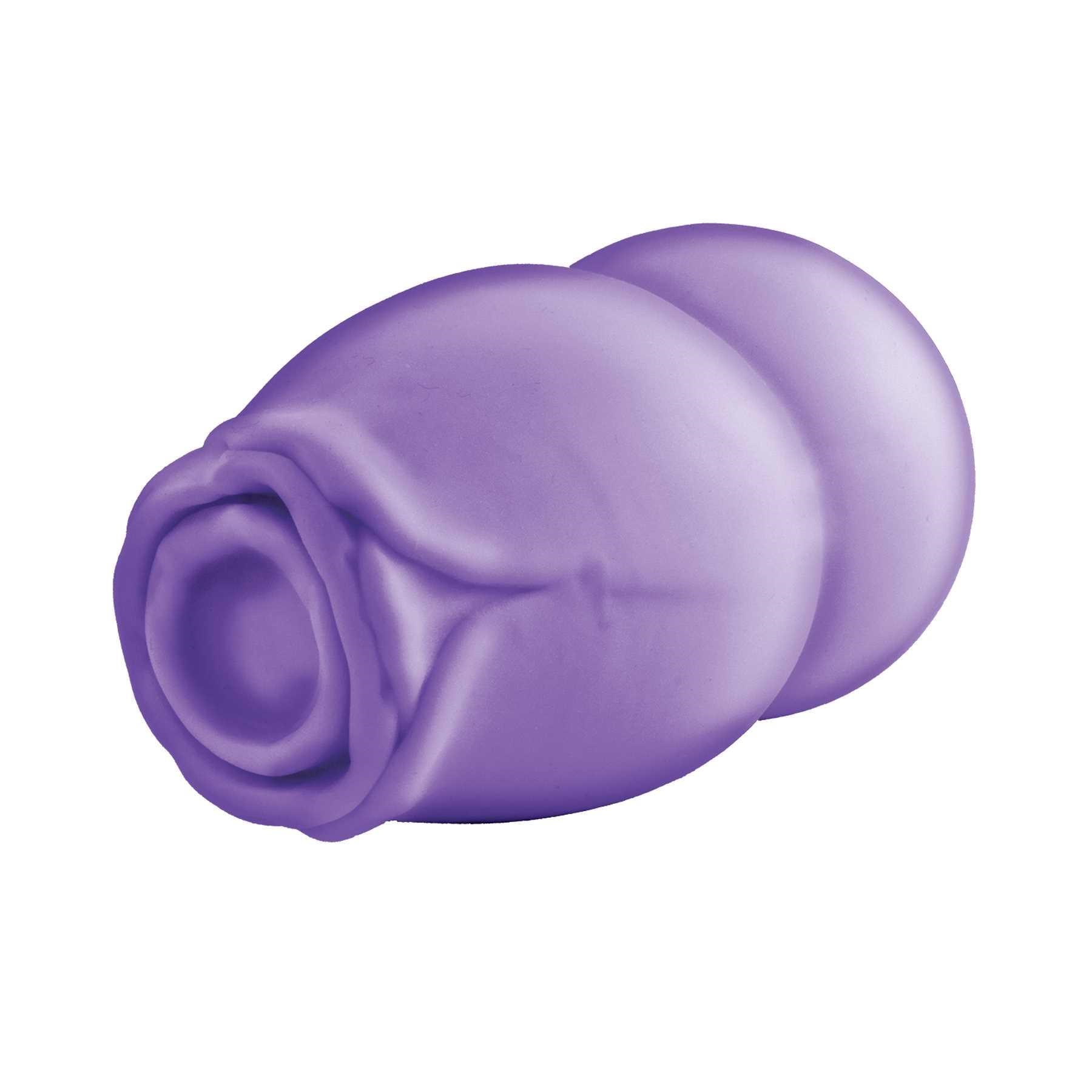 DELITE HEATED ROSE MASTURBATOR showing rose end purple