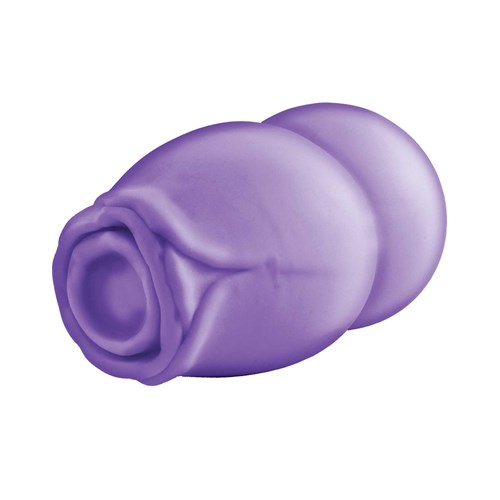 DELITE HEATED ROSE MASTURBATOR showing rose end purple