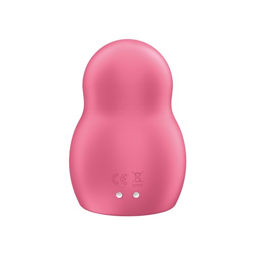 Satisfyer Pro To Go 1 Air Pulse Clitoral Stimulator back shot showing magnetic charge plate