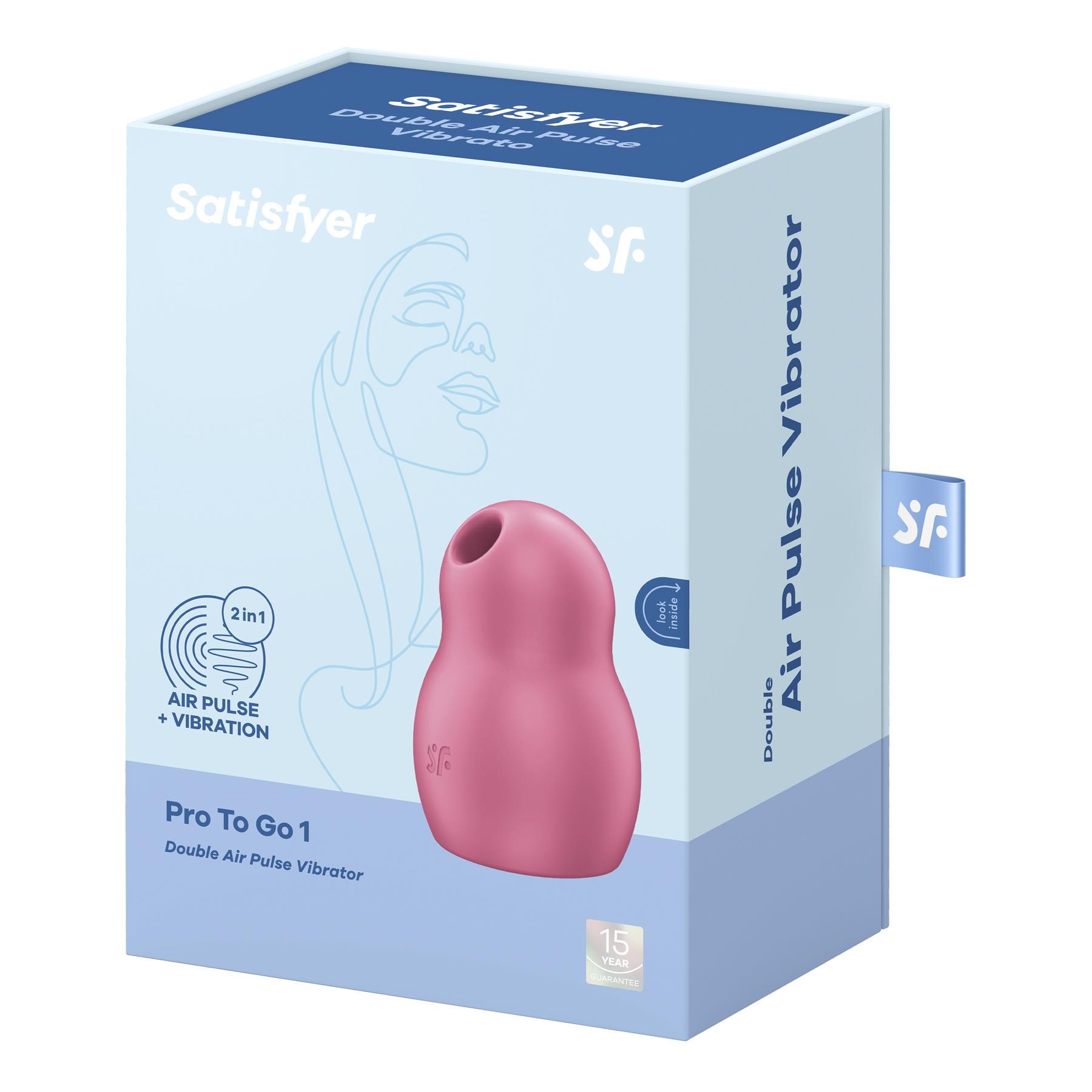 Satisfyer Pro To Go 1 Air Pulse Clitoral Stimulator box