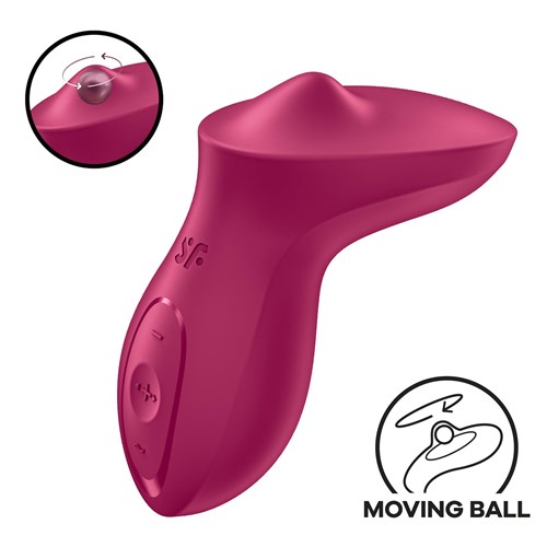 Satisfyer Exciterrr Rolling Lay On Vibrator showing the moving ball