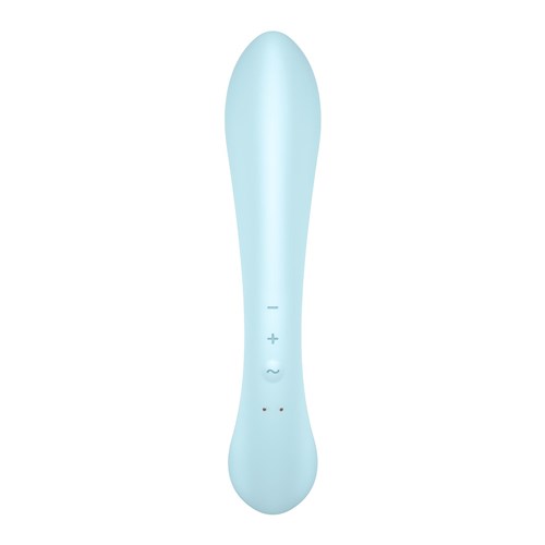 Satisfyer Triple Oh Rabbit Vibrator back shot with control buttons