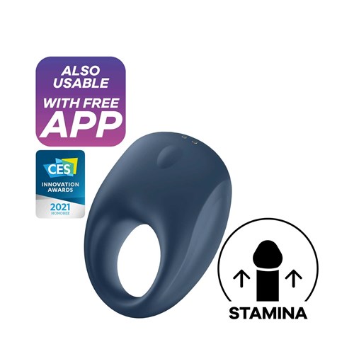 Satisfyer Strong One Penis Ring Connect App with English logo for app control and stamina