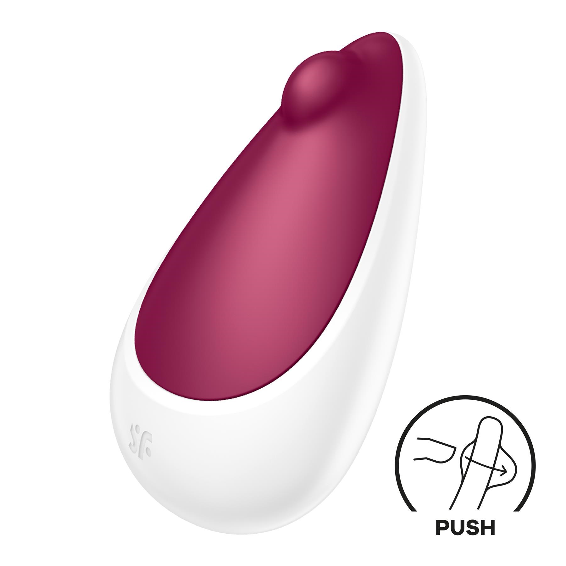 SATISFYER SPOT ON 3 CLITORAL STIMULATOR SHOWING THE MOVABLE TIP