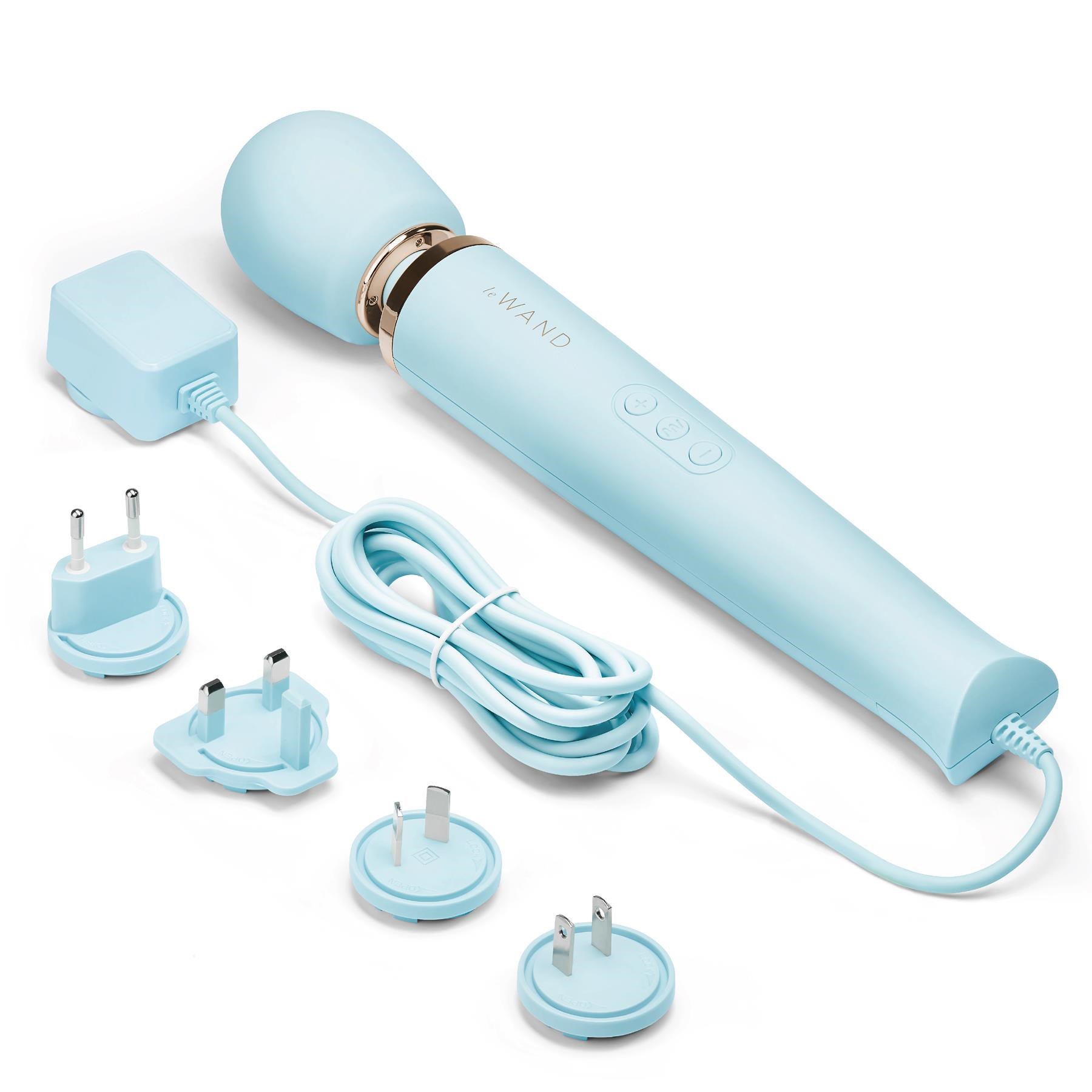 Le Wand Plug In Wand Massager with charger and adapters shot 2