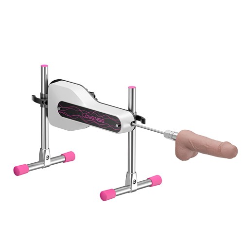 Lovense App Enabled Mini Sex Machine - Product Shot #1 - with Dildo