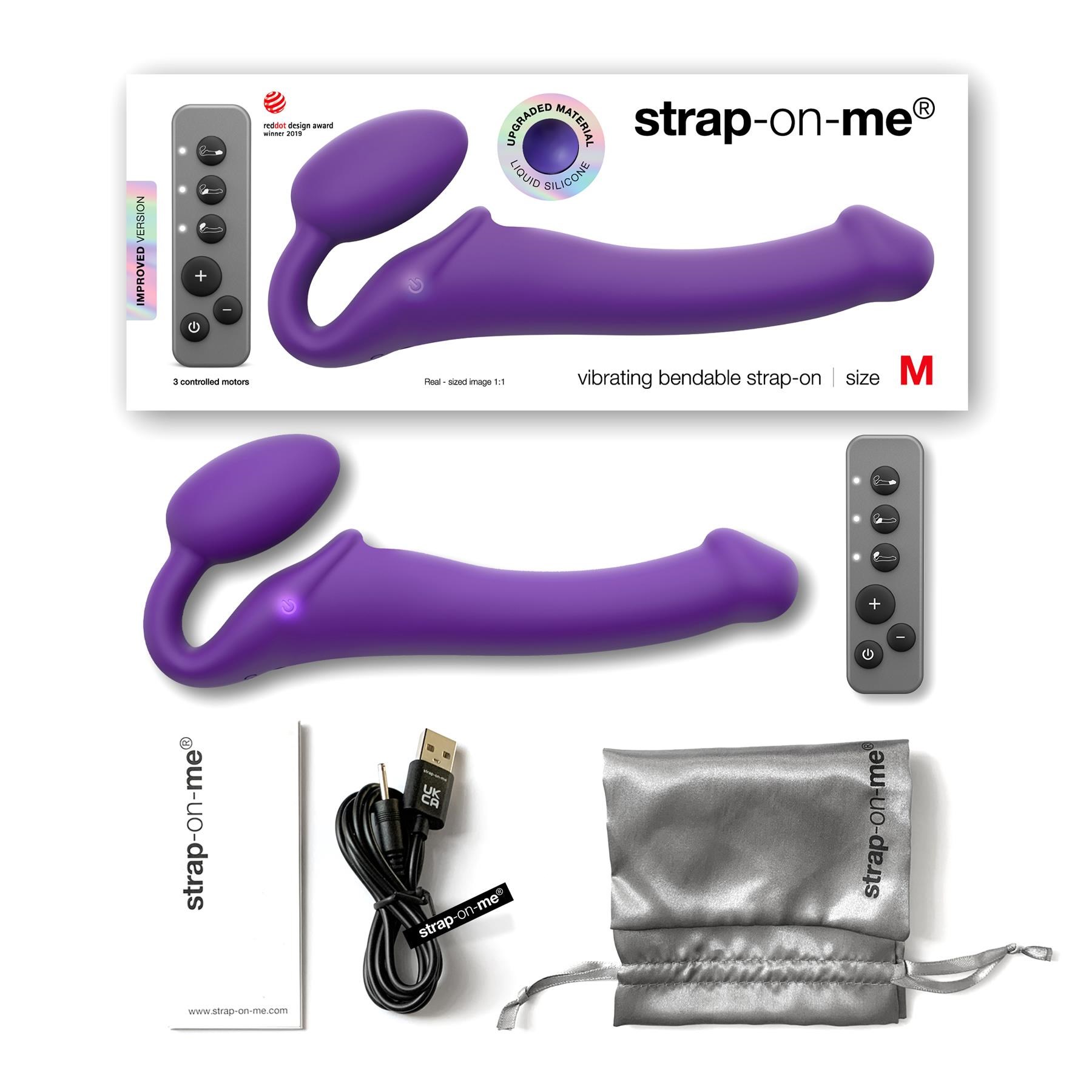 Strap On Me Rechargeable Strapless Strap-On with Remote - All Components