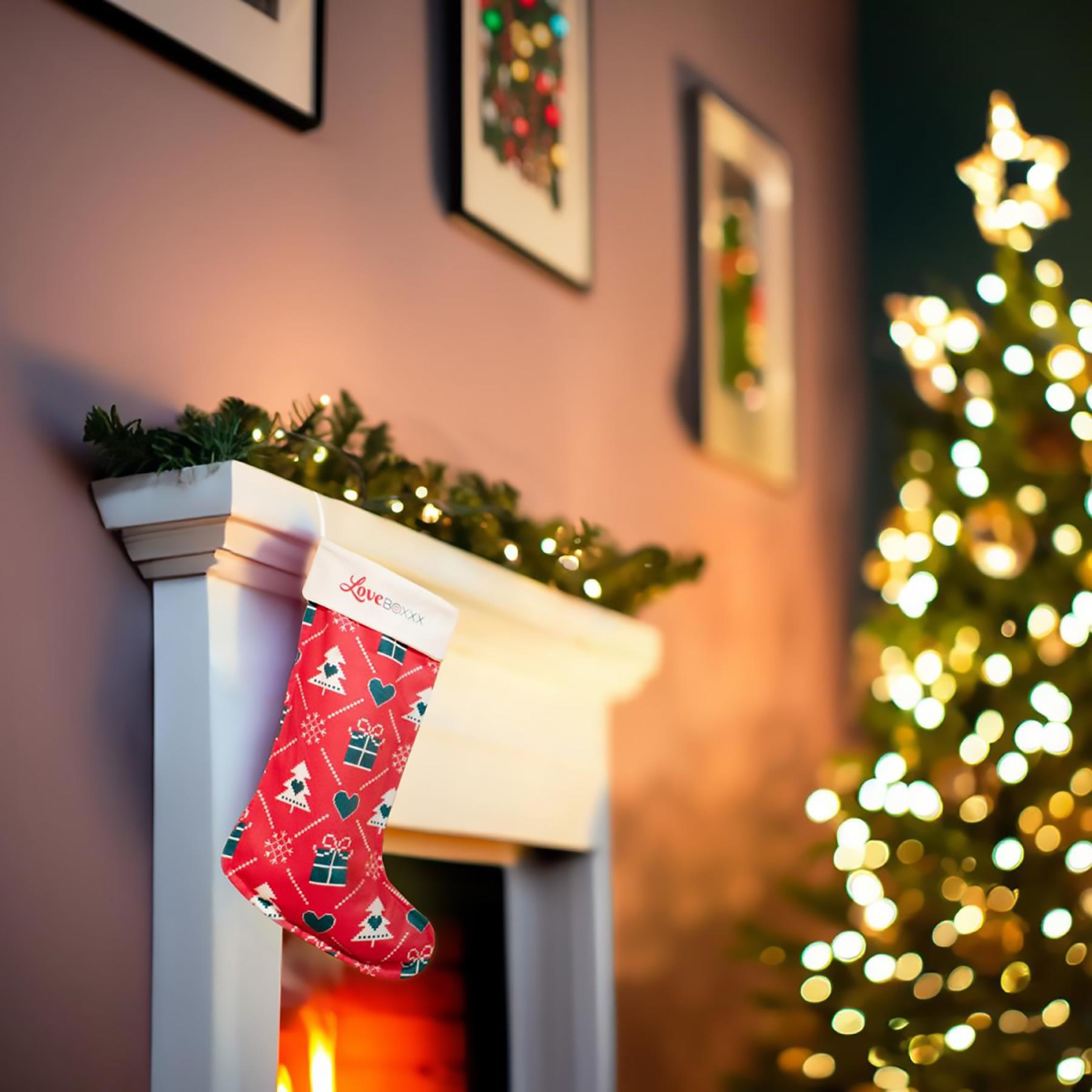 Loveboxxx Holiday Stocking - Mantel Shot