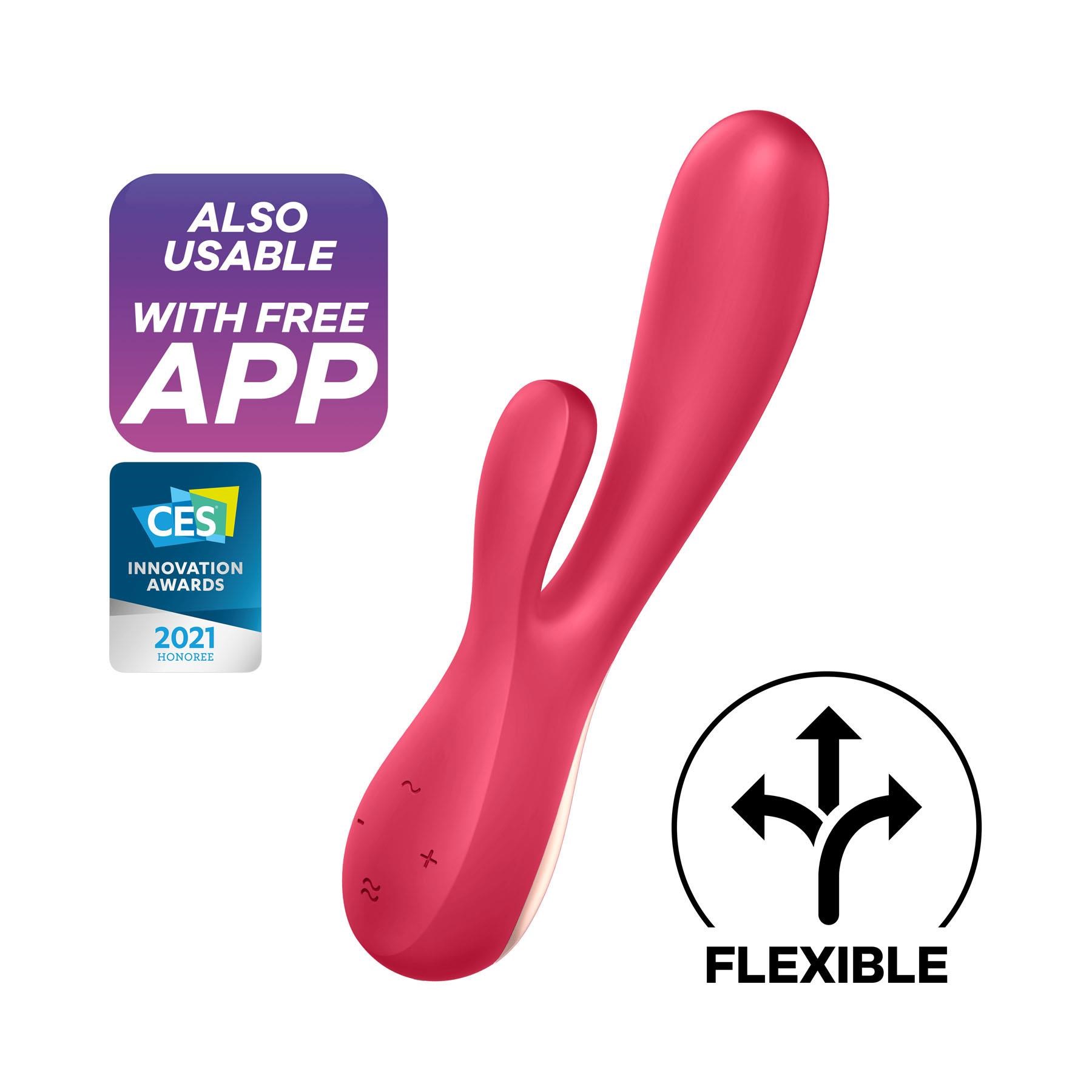 Satisfyer Mono Flex Dual Stimulating Vibrator Product Shot - With App Info