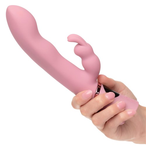 Orgasmatron Digital G-Bunny Dual Stimulating Vibrator in hand