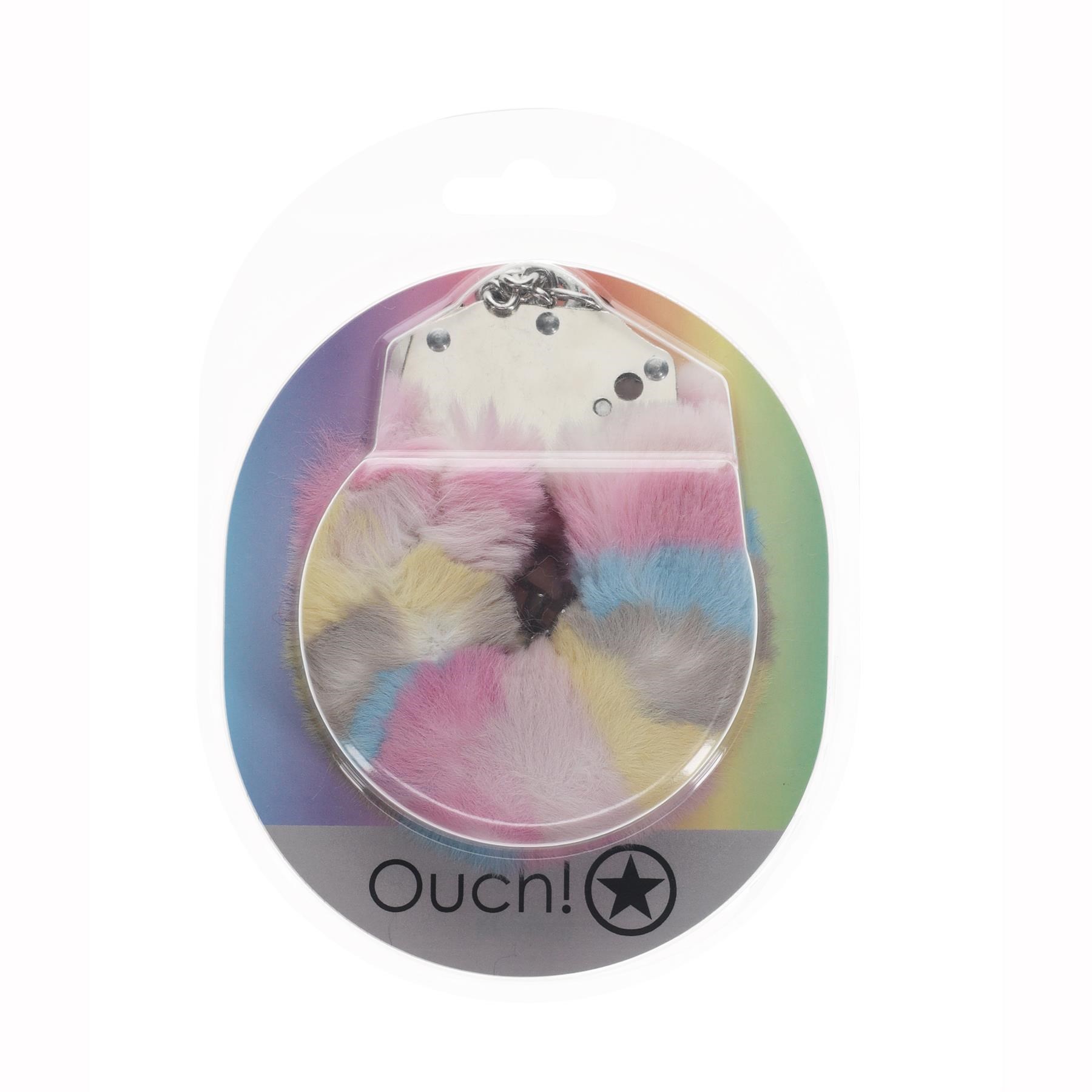 Ouch! Heavy Duty Fluffy Handcuffs - Package Shot - Multicolor