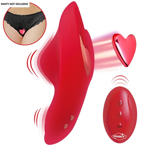 Frisky Love Connection Panty Vibrator With Remote - Showing vibrations and How Magnet is Placed