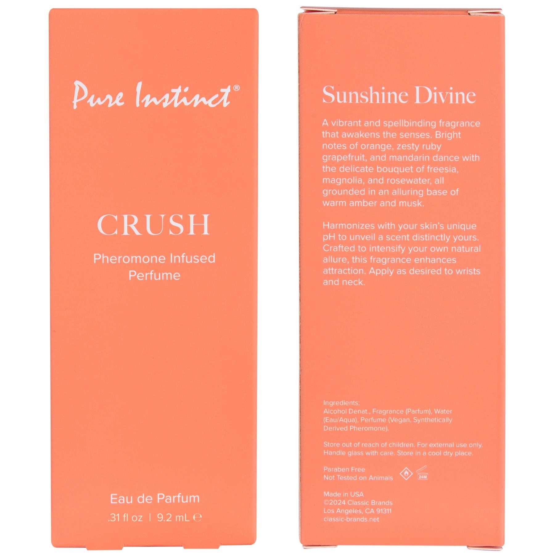 PURE INSTINCT PHEROMONE PERFUME SPRAY - CRUSH front & back