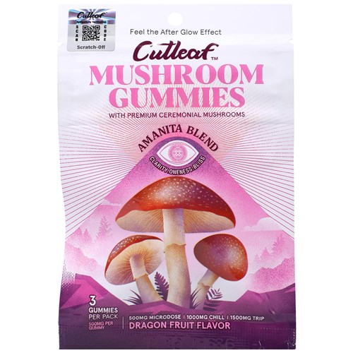 Cutleaf Mushroom Gummies dragon fruit front