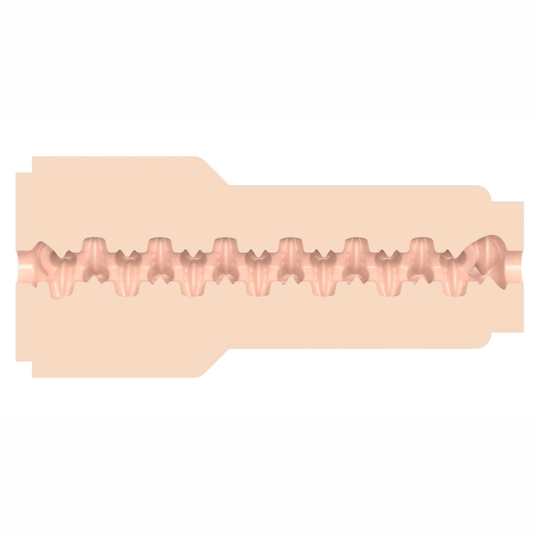 Fleshlight Girls Vanna Bardot Dopamine Signature Vagina cross section of tunnel