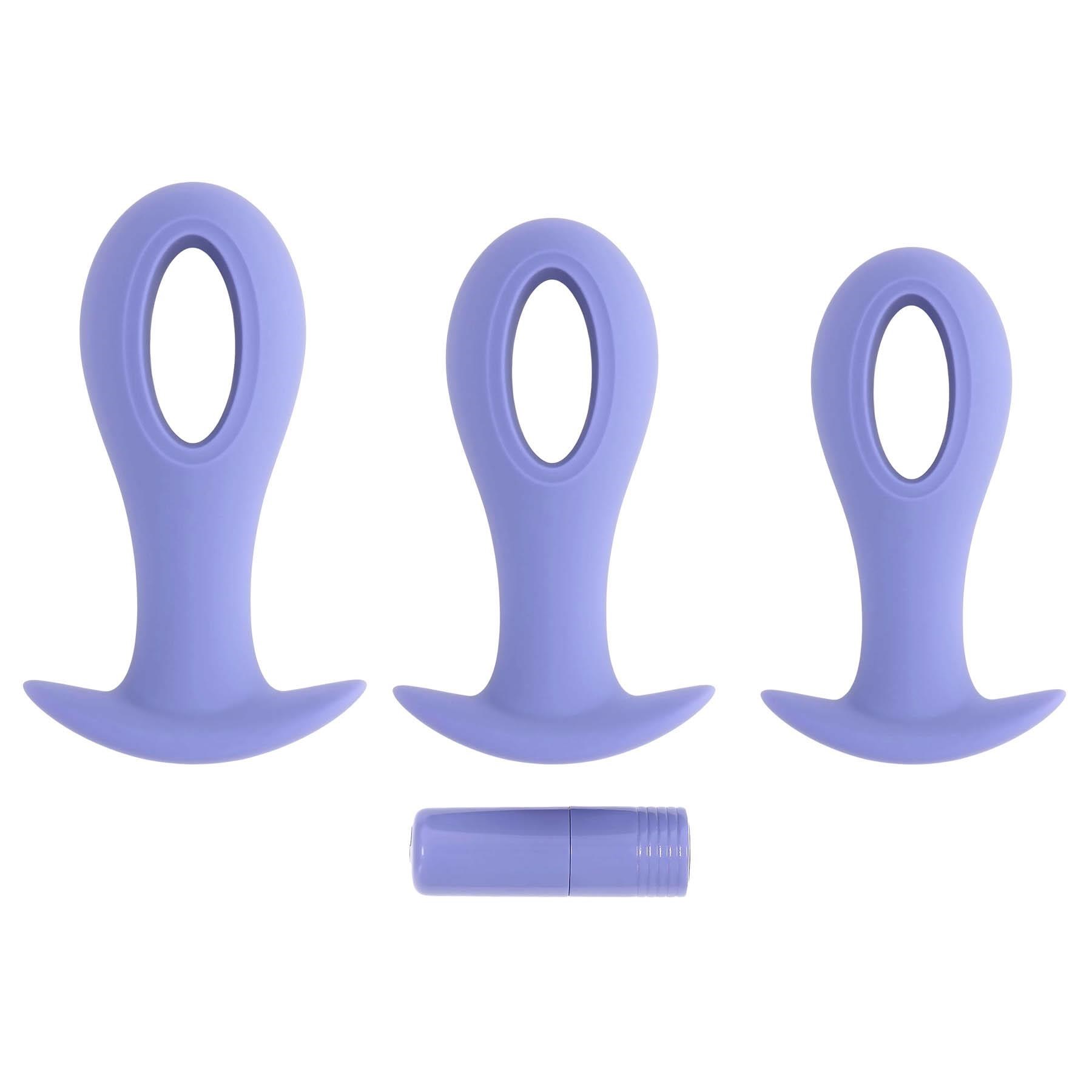 Hole Punch Vibrating Anal Plug Set