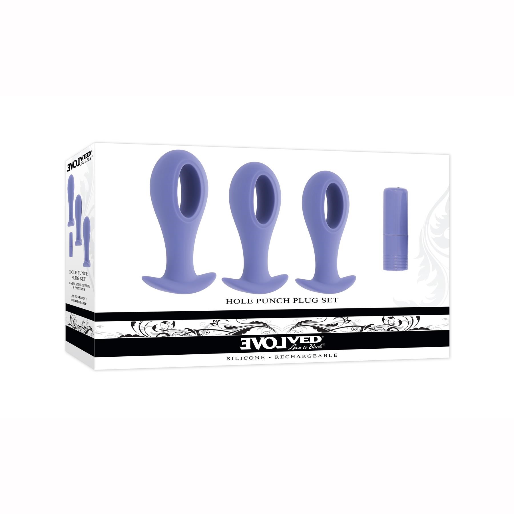 Hole Punch Vibrating Anal Plug set package