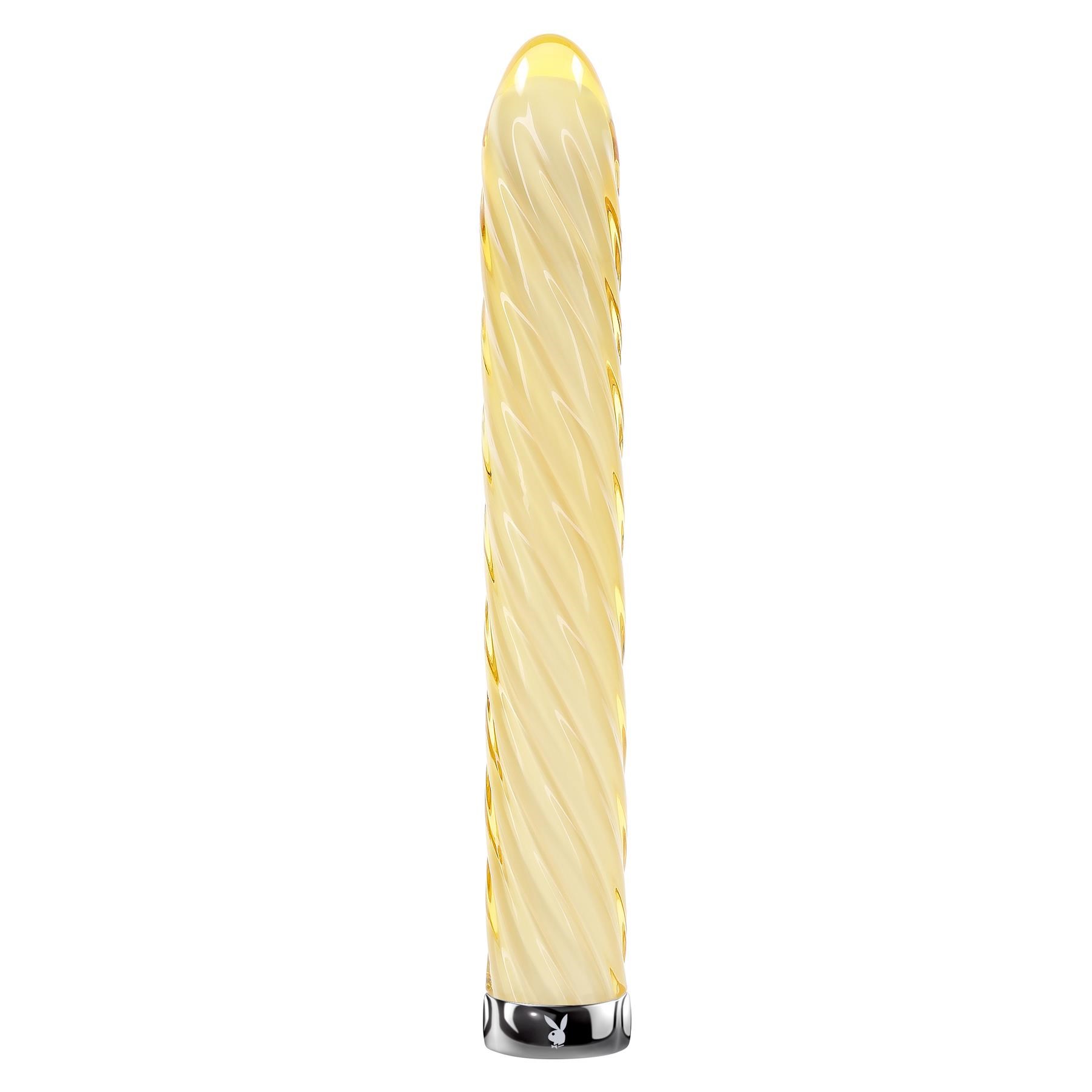 Playboy Pleasure Twist Of Fate Glass Vibrator