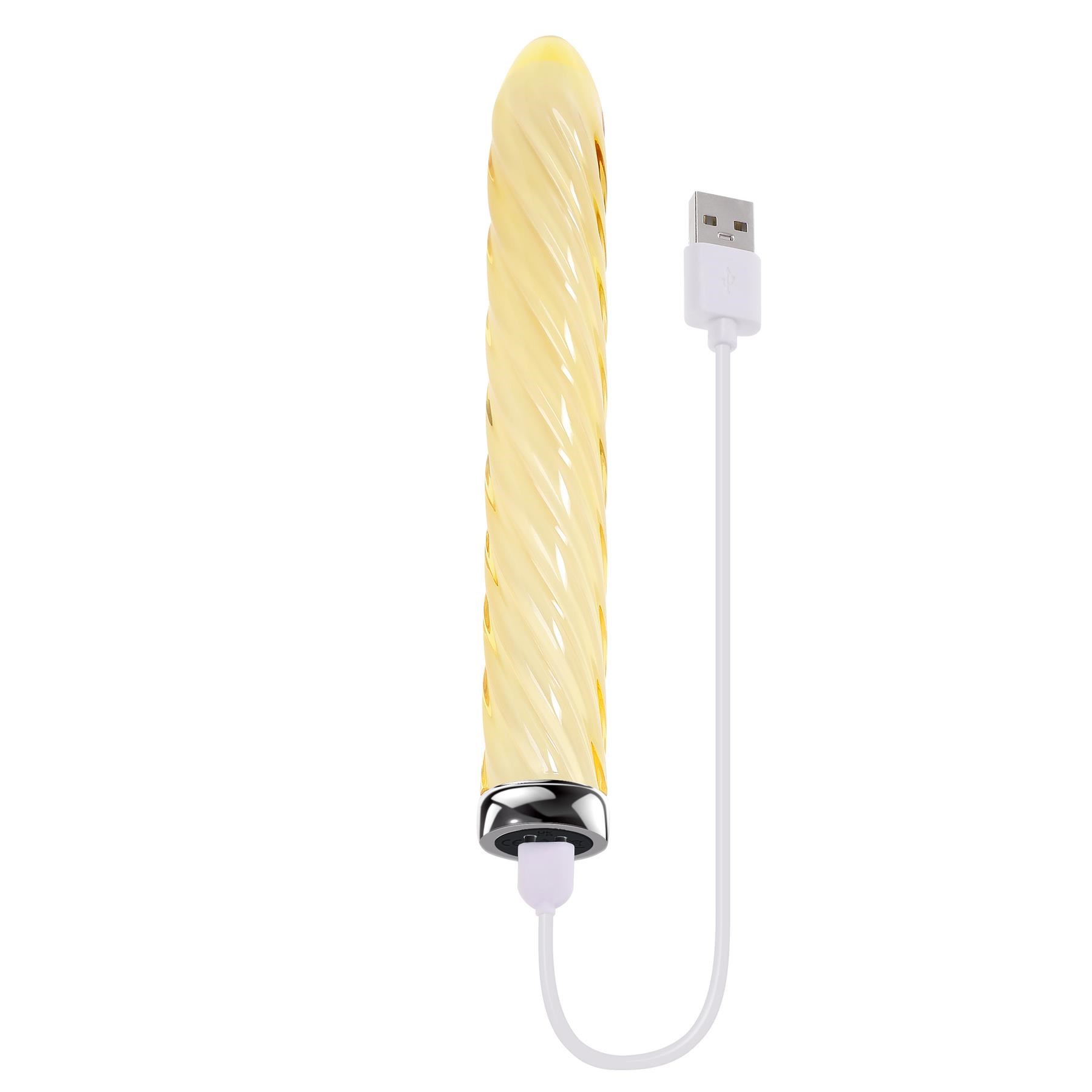 Playboy Pleasure Twist Of Fate Glass Vibrator charger