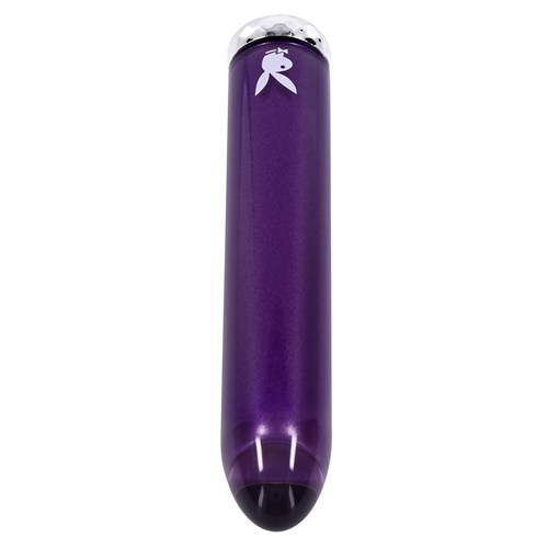 Playboy Pleasure Amethyst Glass Bullet Vibrator tip down view