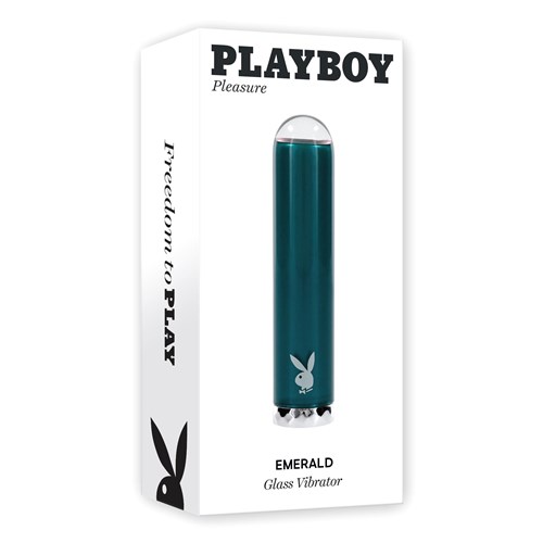 Playboy Pleasure Emerald Glass Bullet Vibrator package