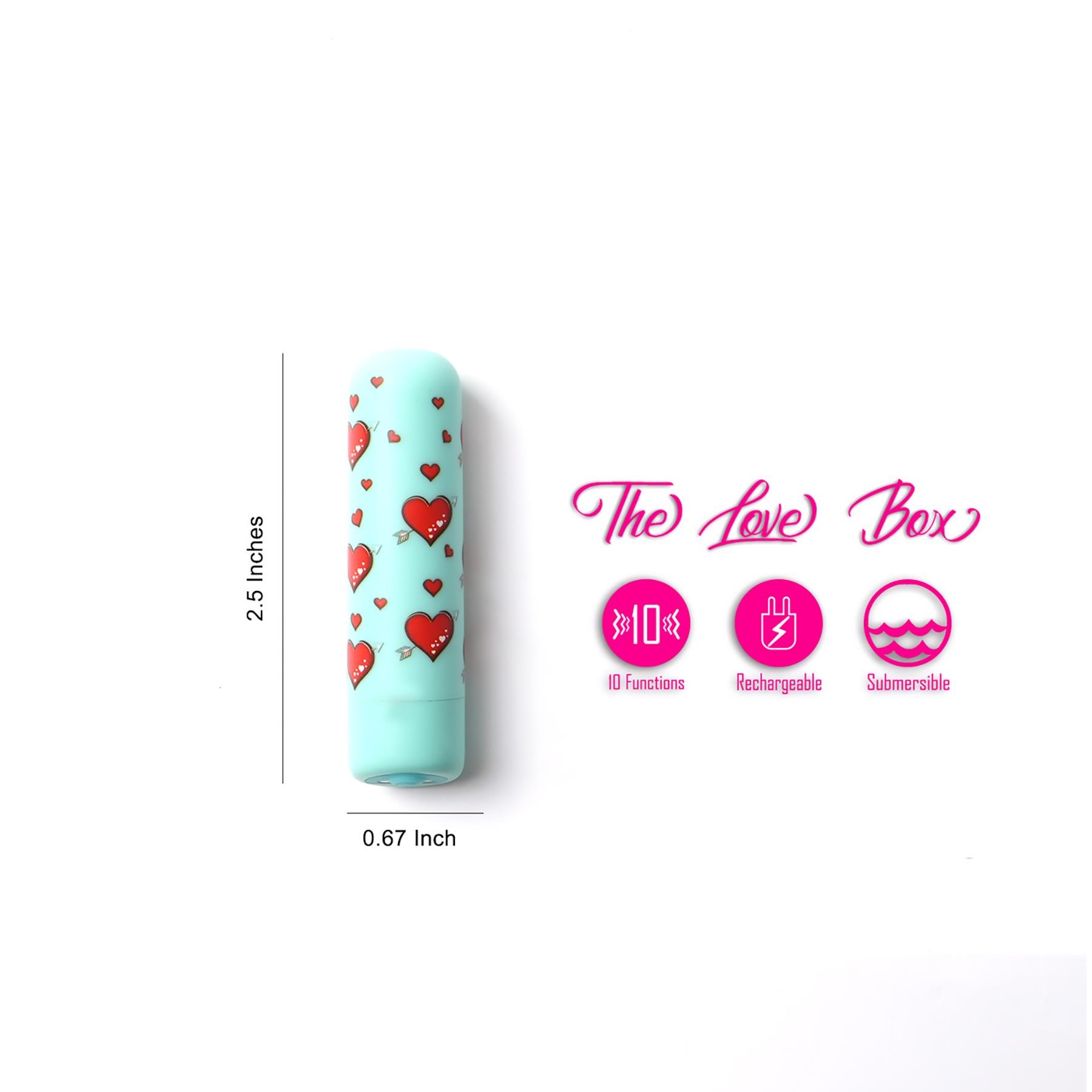 The Love Box Gift Set - Finger Vibe - Dimensions