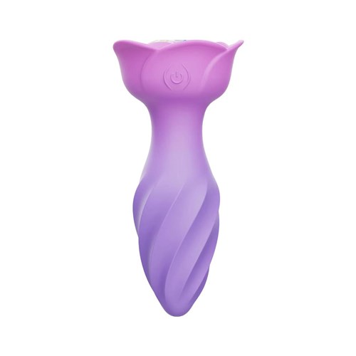 Adam & Eve Rotating Rose Plug Jeweled Anal Vibrator - Product Shot #3