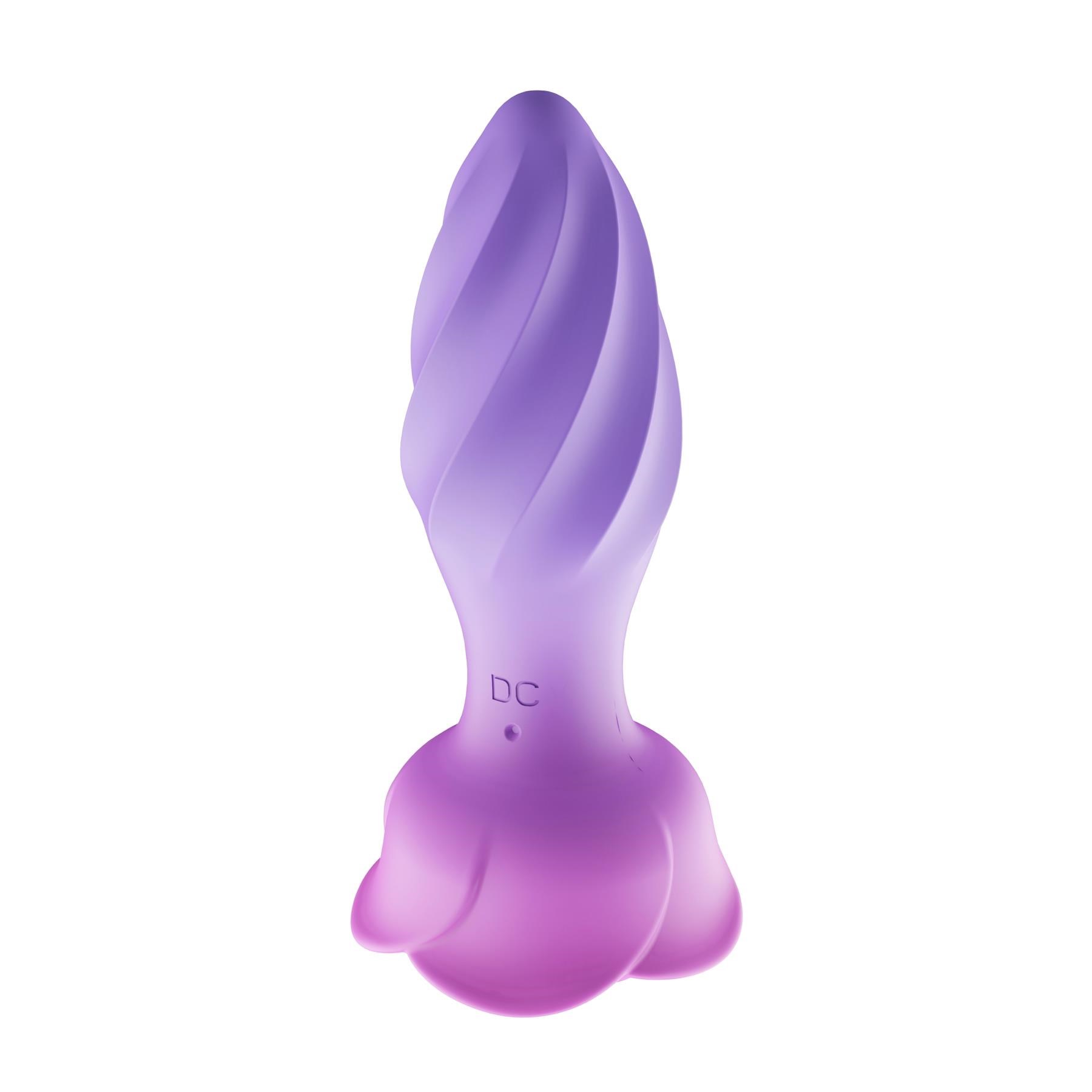 Adam & Eve Rotating Rose Plug Jeweled Anal Vibrator - Product Shot #4