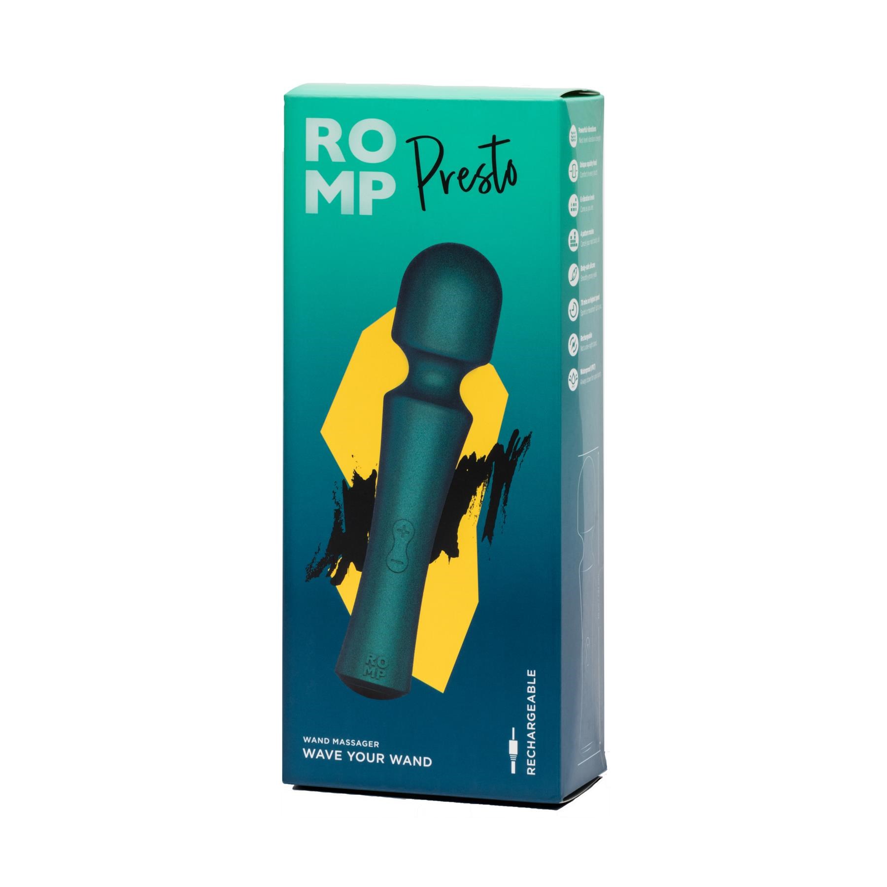 ROMP PRESTO WAND MASSAGER package