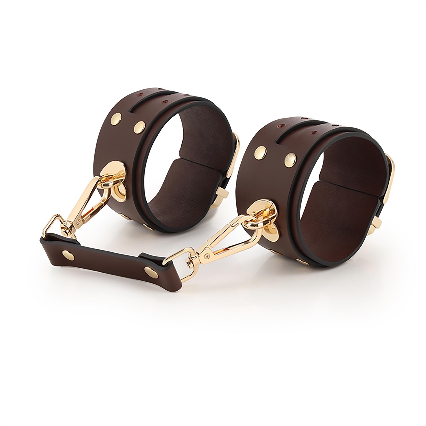 Adam & Eve Mahogany Desires Bondage Collection With Travel Case - Wrist Cuffs