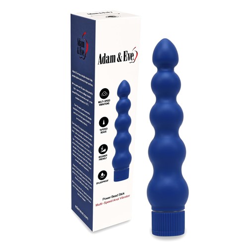 Adam & Eve Vibrating Power Beadstick - Product and Packaging