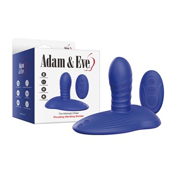 Adam & Eve The Midnight Rider Vibrating Grinder With Remote - Box and Product