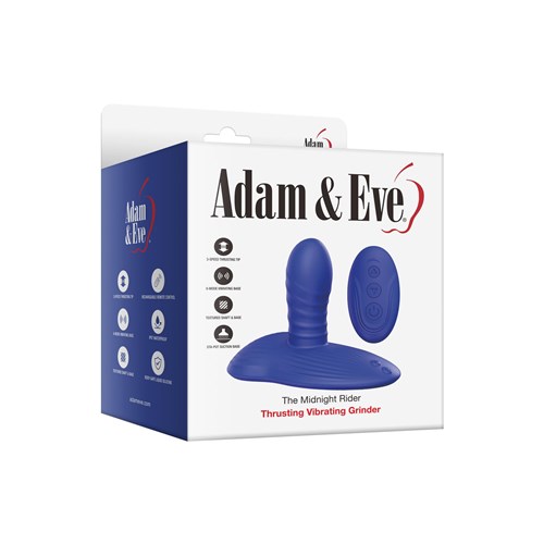 Adam & Eve The Midnight Rider Vibrating Grinder With Remote - Packaging