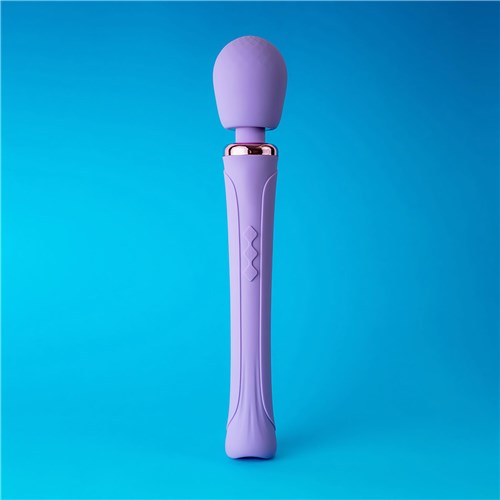 Wild Secrets Glow Deluxe Wand Massager PURPLE WITH BACKGROUND