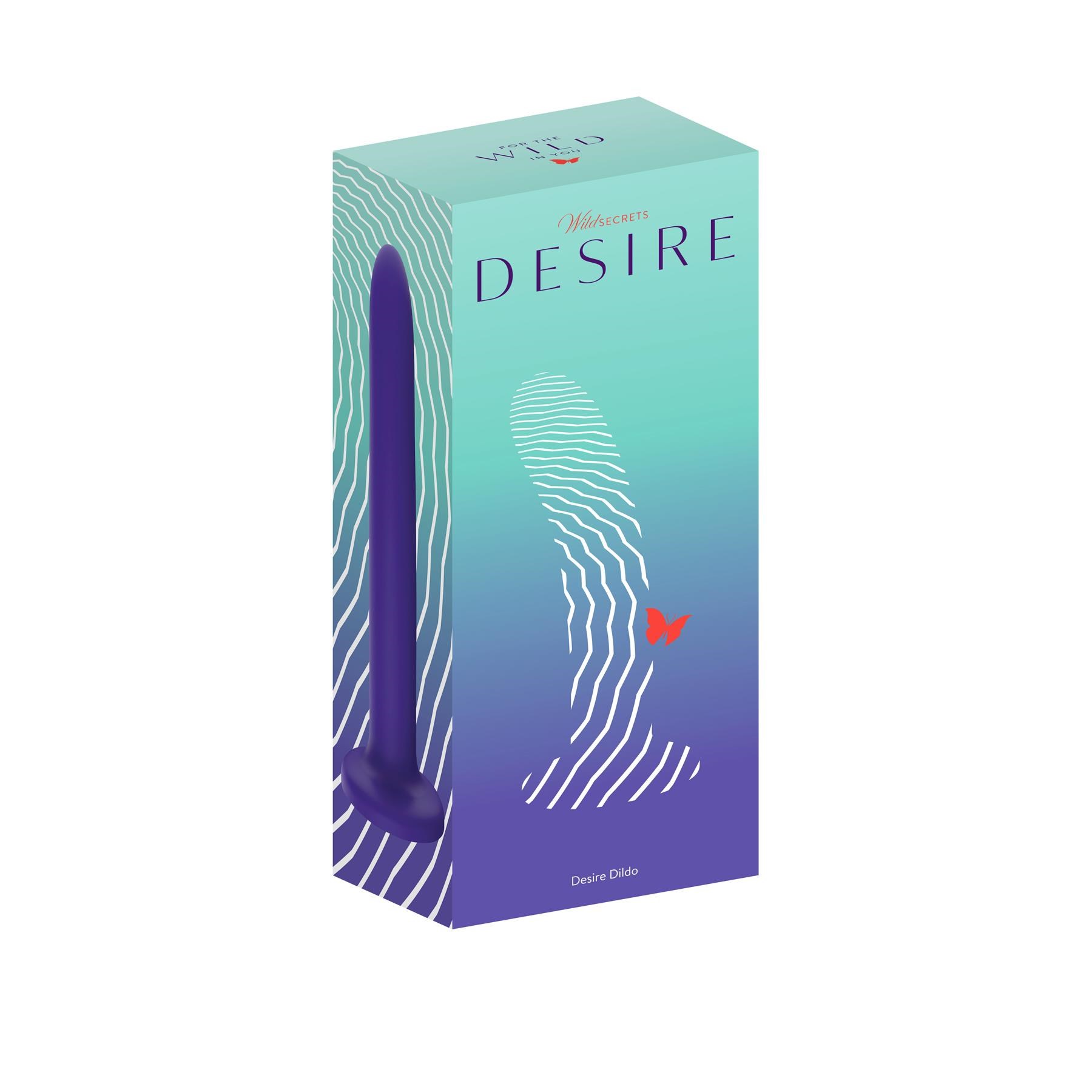 Wild Secrets Desire Silicone Dildo with Suction Cup package