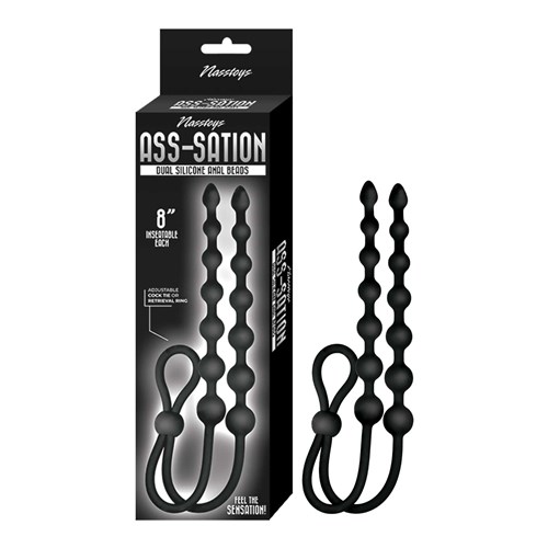 ASS-SATION DUAL SILICONE ANAL BEADS with box