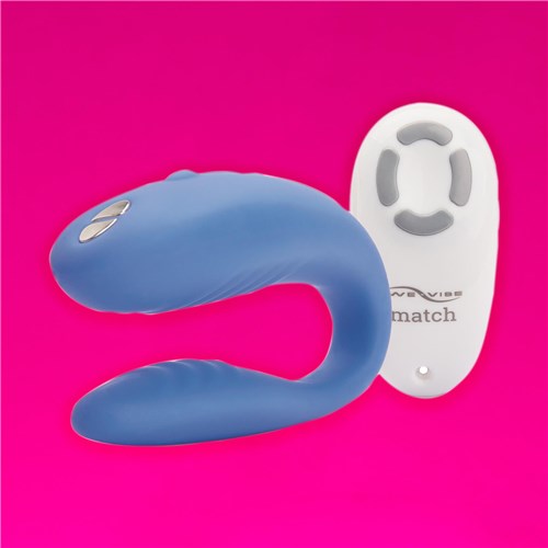 We-Vibe Match Couples Massager with remote on background