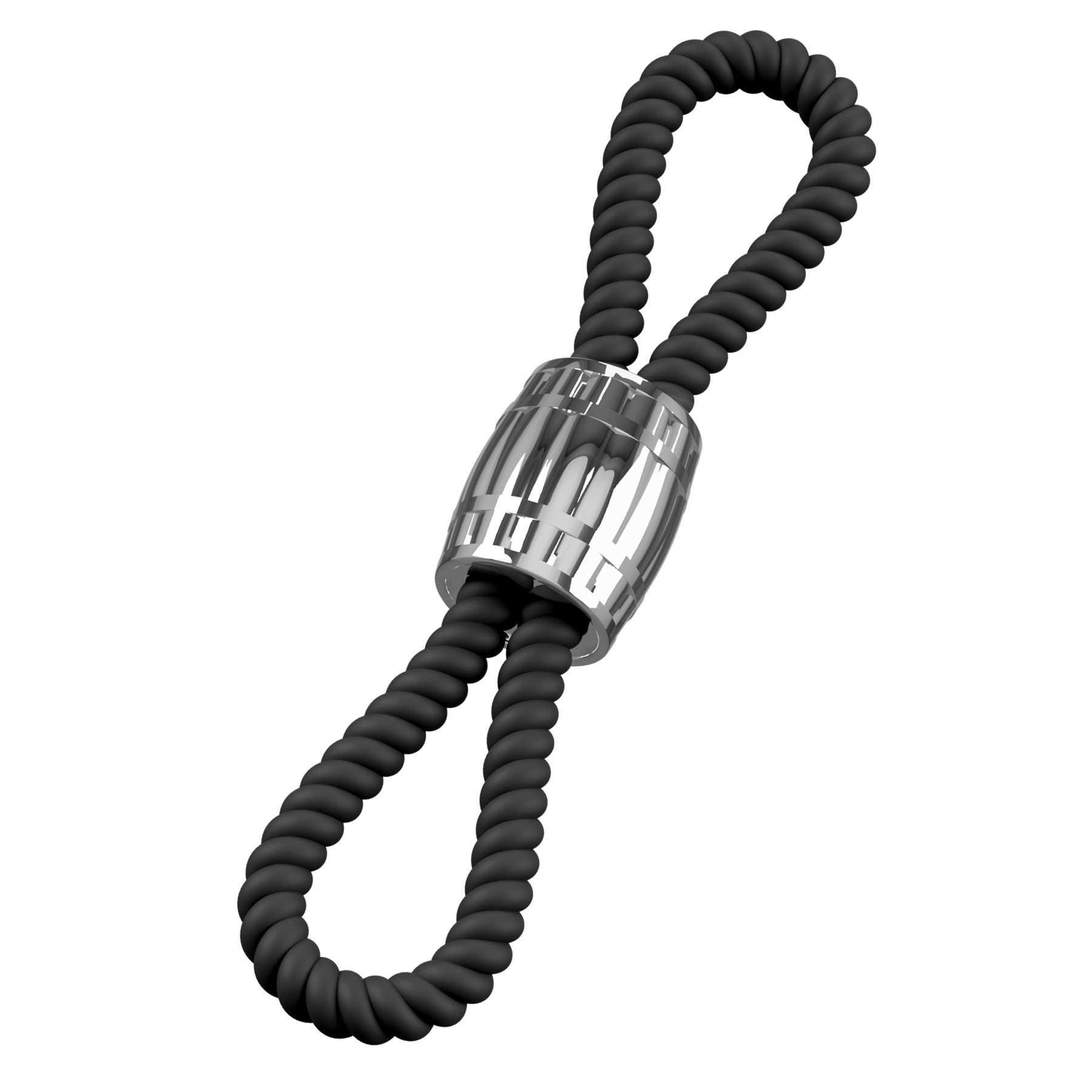 Rebel Heavy Rope Cock Strap 2 Loops angled view