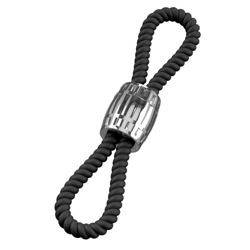 Rebel Heavy Rope Cock Strap 2 Loops angled view