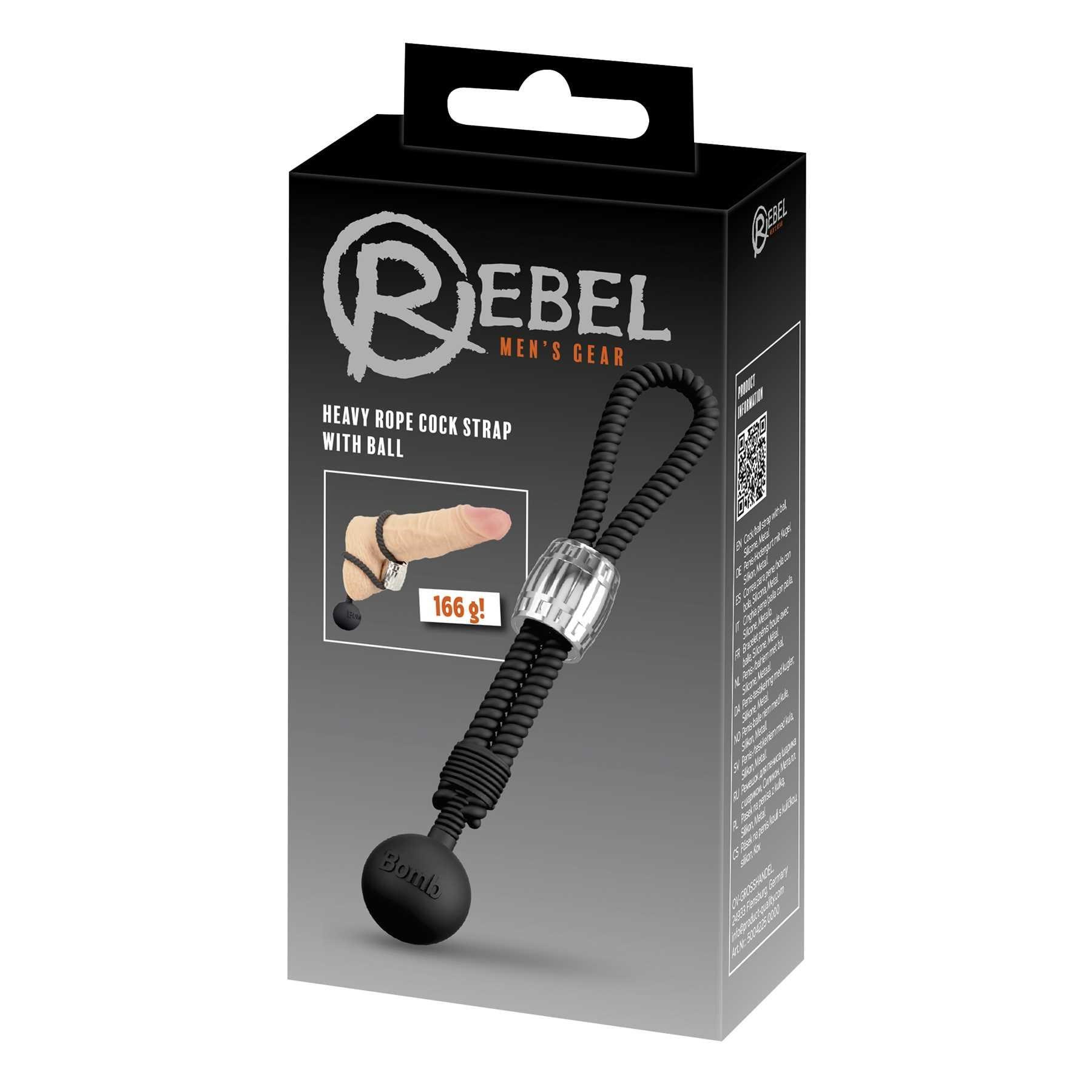 Rebel Heavy Rope Cock with Ball front of box