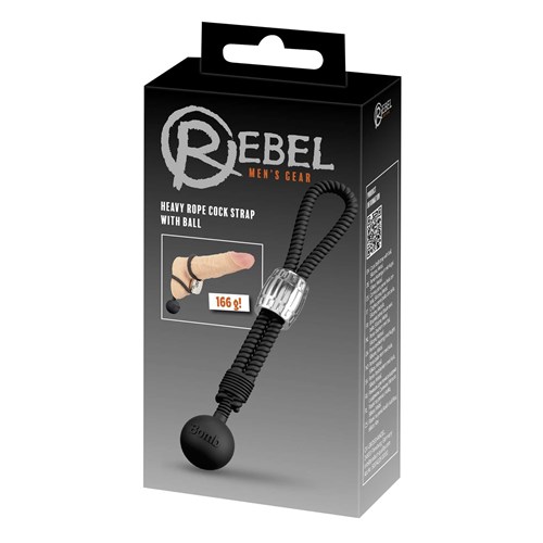 Rebel Heavy Rope Cock with Ball front of box