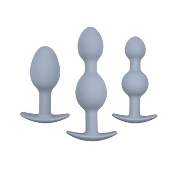 Vibra-Ball Trio Weighted Anal Training Set standing on table