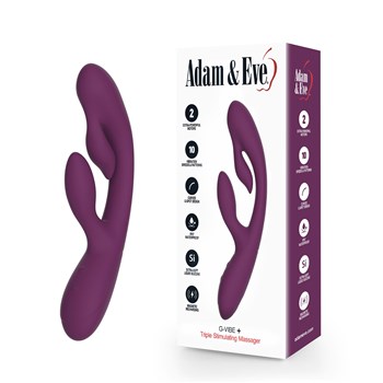 Adam & Eve G-Vibe + Triple Stimulating Massager package and product